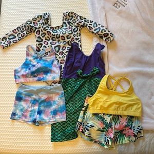 Lot of 4 dance leotards